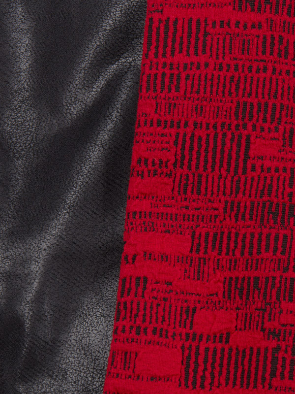 Rollschal Jacquard-Matrix rot-schwarz