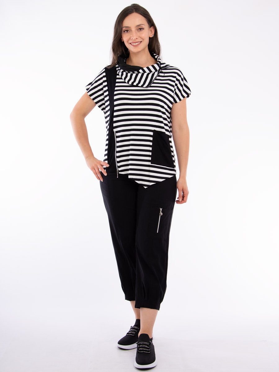 Shirt Andora Zip Streifen