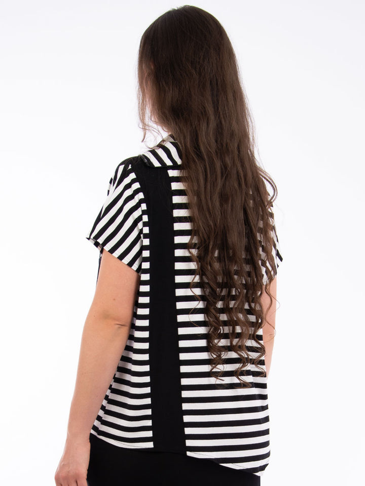 Shirt Andora Zip Streifen